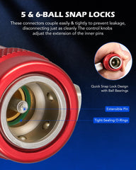 Detachable flares provide leak-free connections and easy replacement