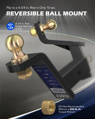 Orion Motor Tech powder-coated hitch arm withstands weather and wear.