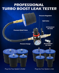 Orion Motor Tech pressure gauge assembly for monitoring test pressure