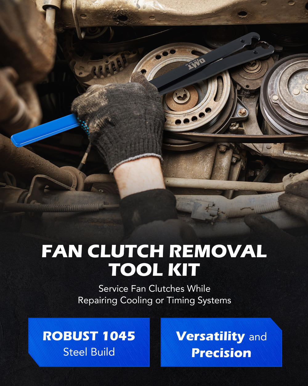Orion Motor Tech pulley holder with wrenches for secure clutch service