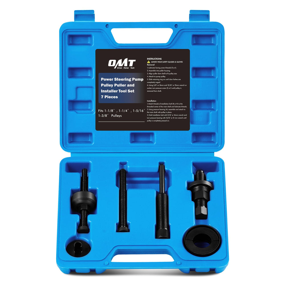Orion Motor Tech pulley remover-installer in action for faster pulley service