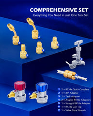 Orion Motor Tech puncture-style can tap and adapters ready for service