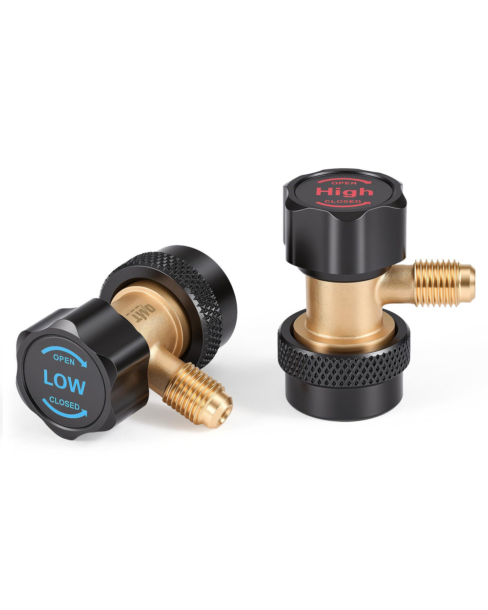 Orion Motor Tech R134a high-pressure-coupler for fast, secure refrigerant connections.