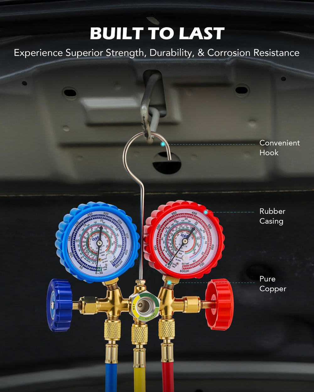 Orion Motor Tech R134a piercing can tap enables on-site refrigerant extraction.