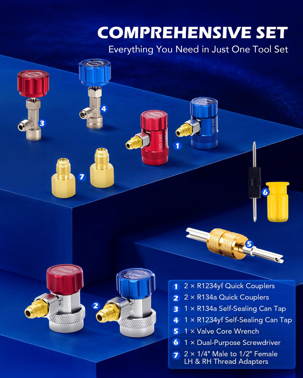 Orion Motor Tech quick coupler for R134a reliable service connections
