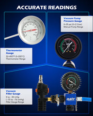 Orion Motor Tech radiator pressure tester in use with hoses and gauges visible.