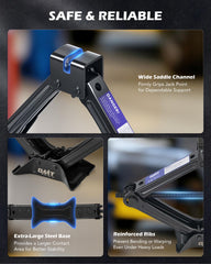 Ratchet wrench included for quick socket changes and safe operation