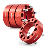 Orion Motor Tech wheel spacer kit assembled in red for enhanced stability and wider stance