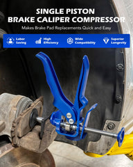 Orion Speedy caliper tool supports single and dual pistons across many vehicles.