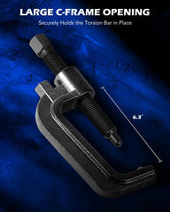 Threaded shaft detail shows 0.9 inch diameter for precise torque