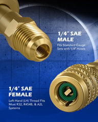 Orion Motor Tech vent grooves safely vent residual pressure during disconnection.