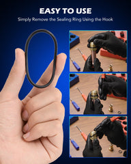 Orion O-ring assortment supports plumbing and automotive tasks across many sizes.