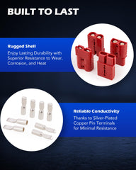 Orion Motor Tech wire connector 4-pack copper pins deliver low resistance performance.