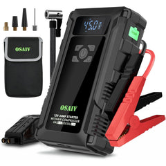 osaiv jump starter in action powering a car for an emergency start