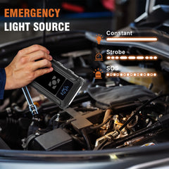 osaiv jump starter starts a gas vehicle on the roadside