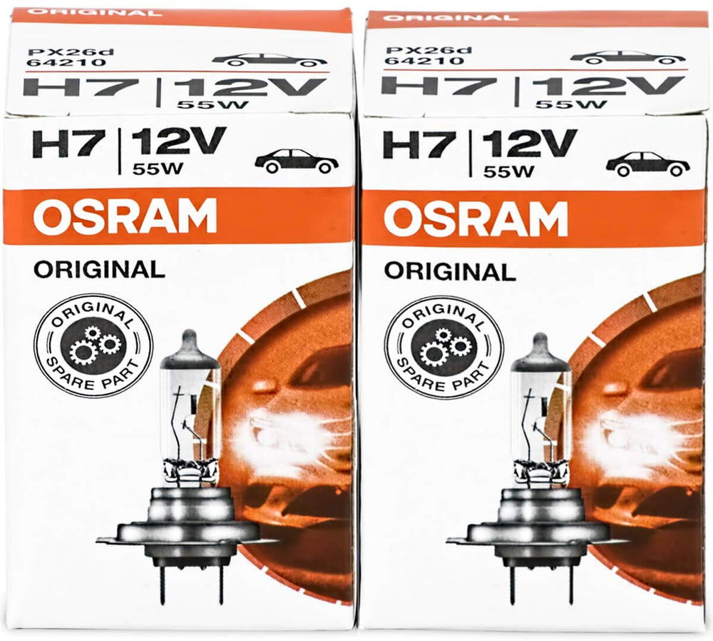 OSRAM 64210 H7 original line front view halogen bulbs for standard headlights
