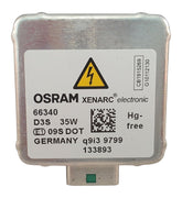 OSRAM D3S Xenon HID bulb front view illustrating premium OEM lighting