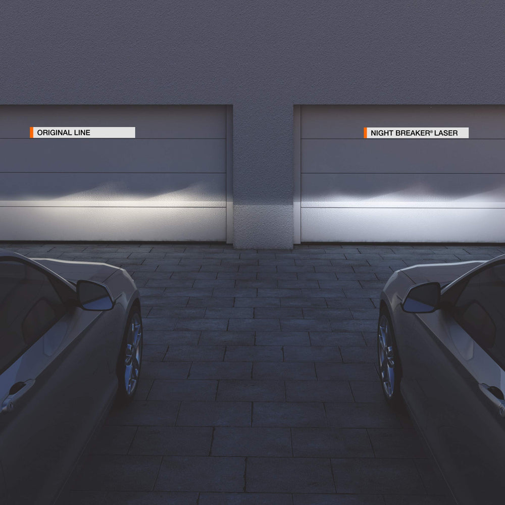 OSRAM NIGHT BREAKER LASER H7 compatibility label helps quick model checks.