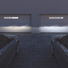 OSRAM NIGHT BREAKER LASER H7 compatibility label helps quick model checks.