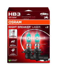 OSRAM Night Breaker Laser HB3 brightness for clearer roads