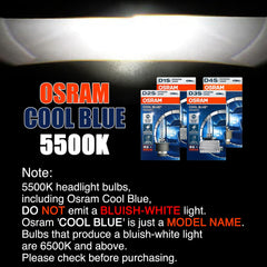 OSRAM Xenarc D3S Cool Blue base and PK32d-5 connector in detailed close-up.