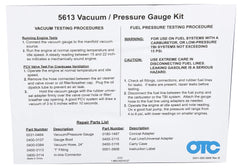 OTC 5613 blow-molded hard case protects the kit during storage