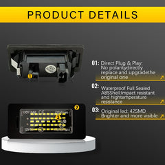 OTnhaee license light with Canbus resistors minimizes dashboard error codes