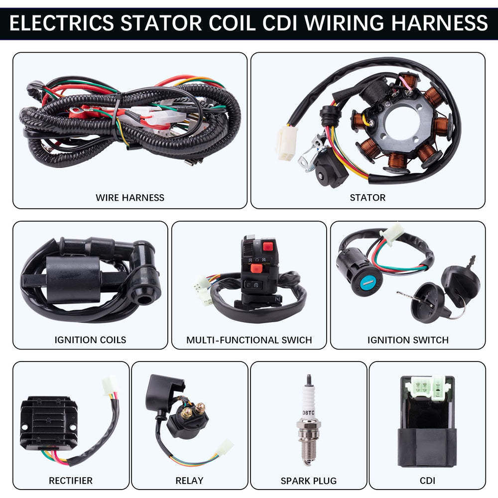 OTOHANS AUTOMOTIVE CDI wiring harness close-up shows full copper wires for efficient current flow