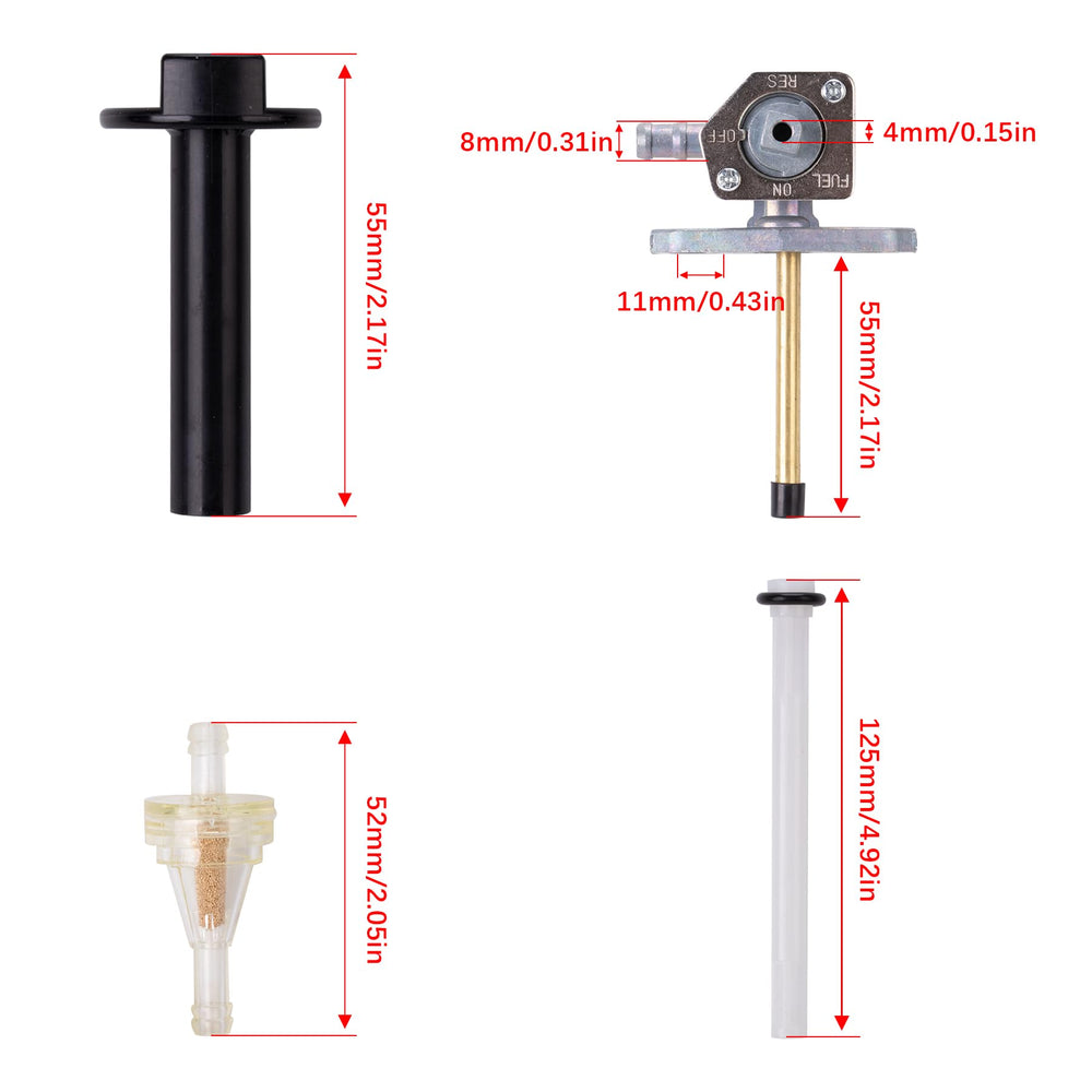 OTOHANS Automotive fuel valve petcock screw detail ensuring reliable mounting.