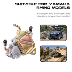 Linhai 260 vacuum pump installed on Yamaha Rhino for rugged use