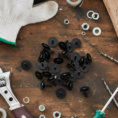 Otoolling manganese steel fasteners with black zinc coating resist corrosion