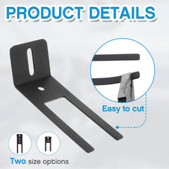 Otoolling u-shaped visor bracket enables easy installation on headliners.