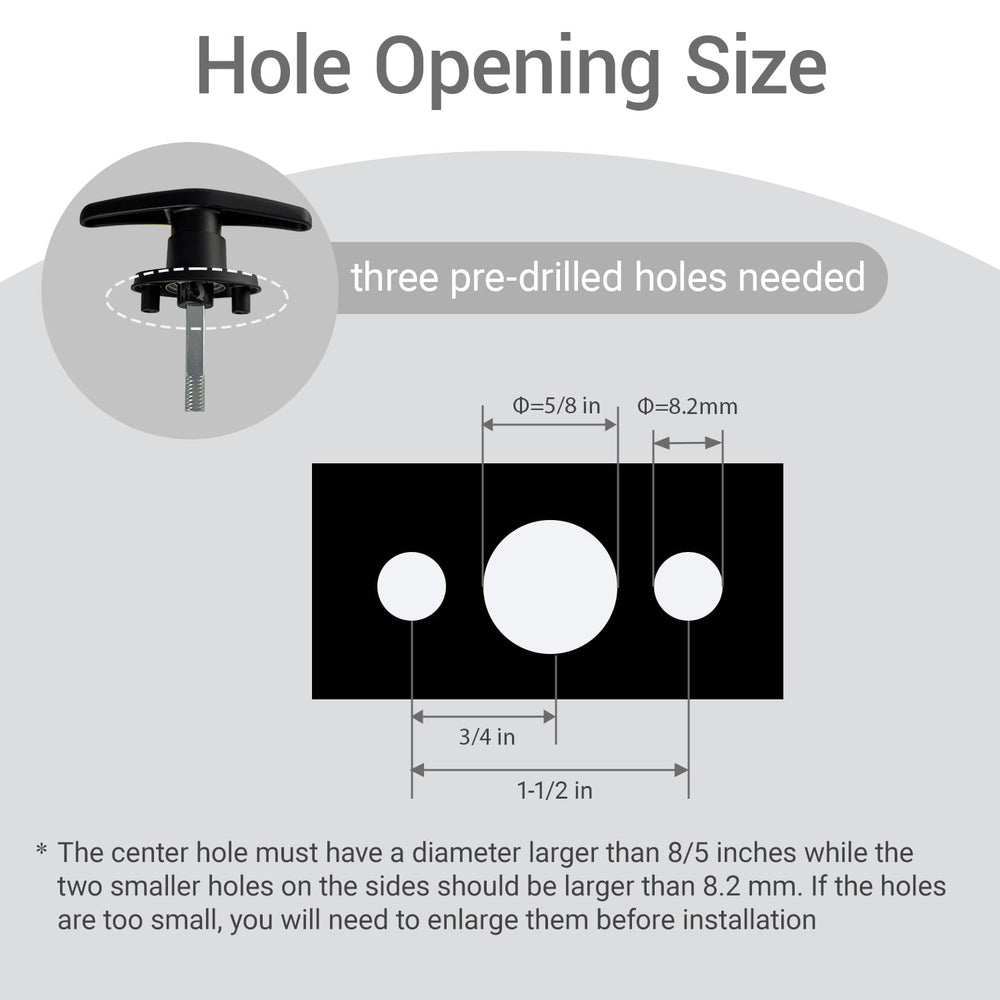OTTOPO lock assembly simplifies installation with precise mounting hole alignment.