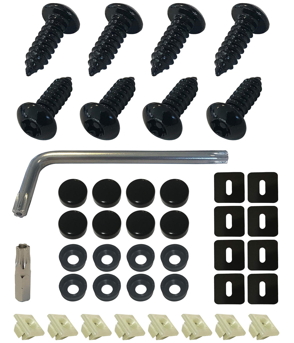 OttoSpeed anti-theft screws on a plate frame for secure mounting.