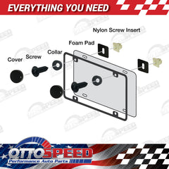OttoSpeed black screw covers deliver a clean, professional license plate finish.
