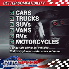 OttoSpeed foam anti-rattle pads reduce vibration behind the plate.