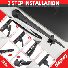 OTUAYAUTO AAA rubber blade close-up for smoother, quieter wipe.