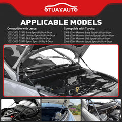 OTUAYAUTO front right hood strut for GX470 ensures safe, controlled hood ascent
