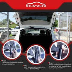 OTUAYAUTO installation-ready lift supports ready for quick swap and upgraded tailgate performance.