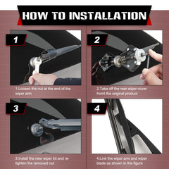 OTUAYAUTO natural rubber blade provides quieter operation and effective rear window cleaning.