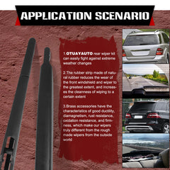 OTUAYAUTO natural rubber strip reduces noise and improves cleaning on rear window.