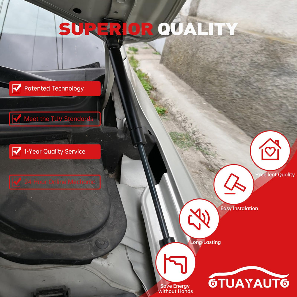 OTUAYAUTO packaged two lift supports demonstrating easy-install packaging.