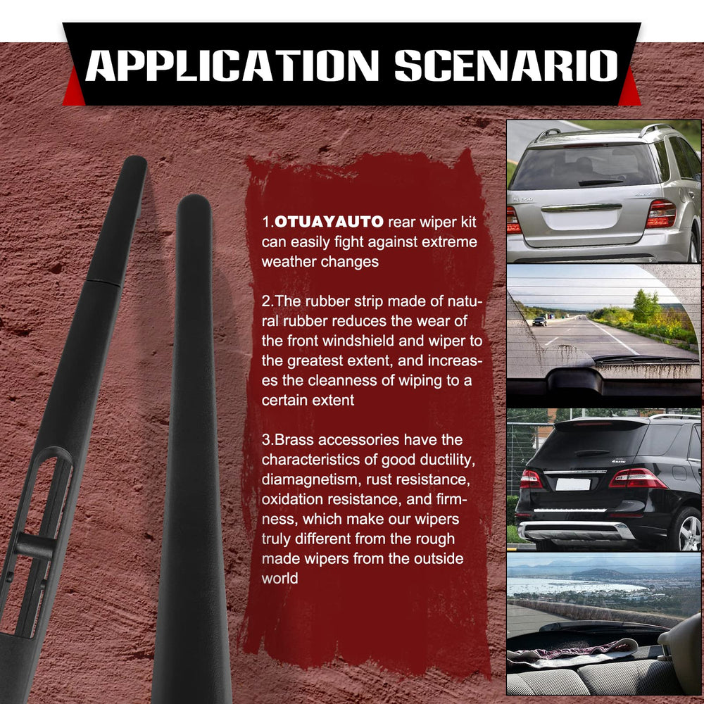 OTUAYAUTO rear-wiper kit reduces noise while boosting cleaning efficiency.