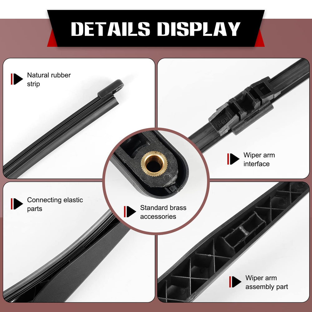 OTUAYAUTO easy-install rear wiper kit in four quick steps.