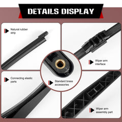 OTUAYAUTO easy-install rear wiper kit in four quick steps.