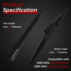 OTUAYAUTO rear wiper blade 410mm delivers wide coverage during rain