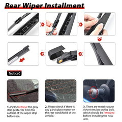 OTUAYAUTO rear wiper blade set for Lincoln MKX improves cleaning on damp days