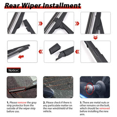 OTUAYAUTO rear wiper on car shows improved rear visibility in rain