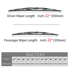 OTUAYAUTO Silverado 22-inch right wiper blade for reliable rain clearing.