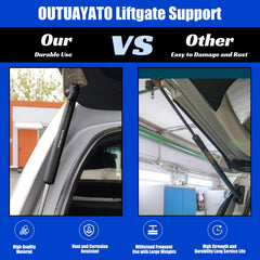 OTUAYAUTO tailgate shock shown in compressed position for safe closing.
